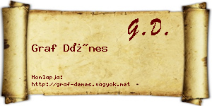 Graf Dénes névjegykártya